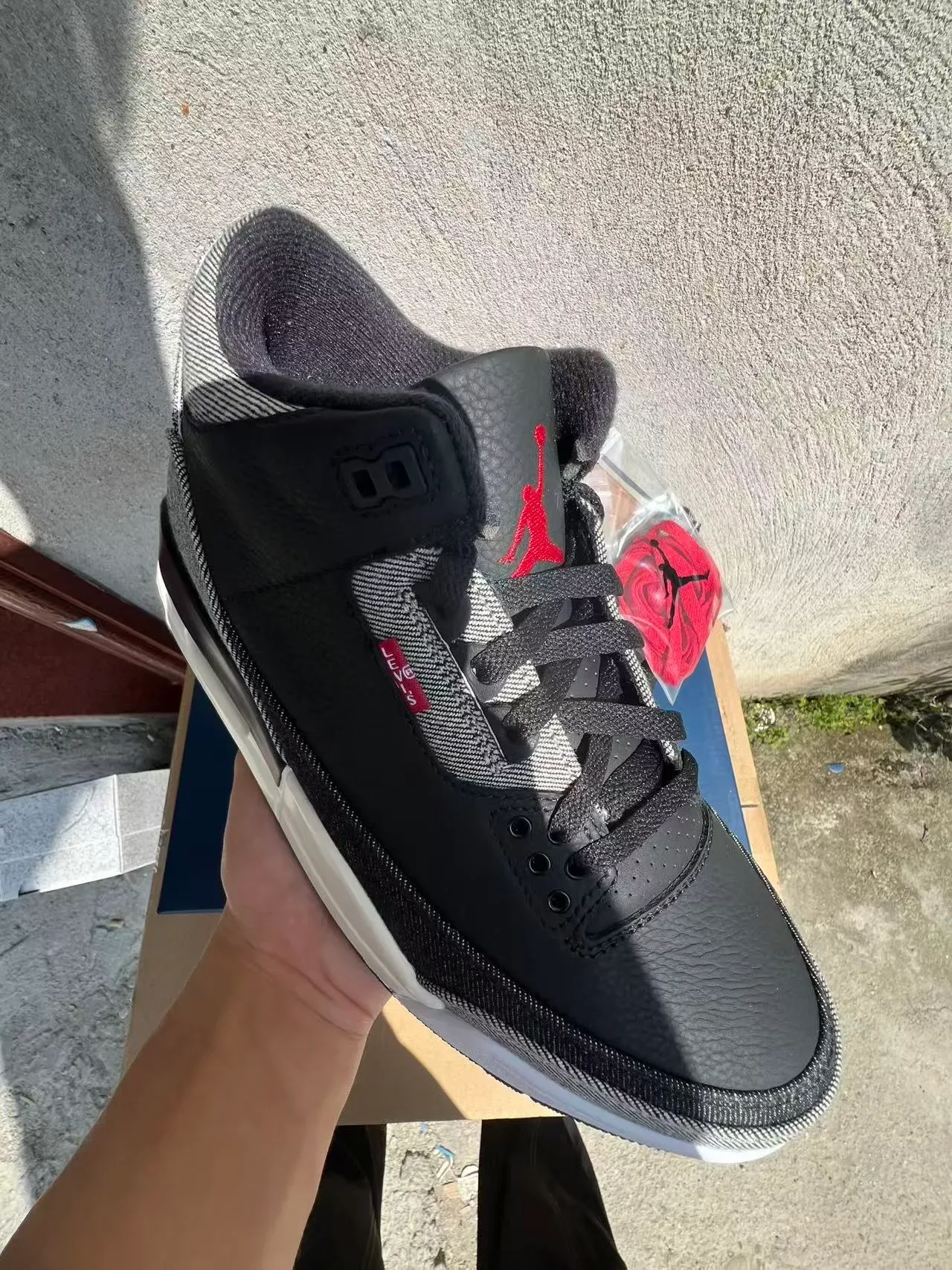 Air Jordan 3 Negro Gris Impresión Elefante Zapatos de Baloncesto 2