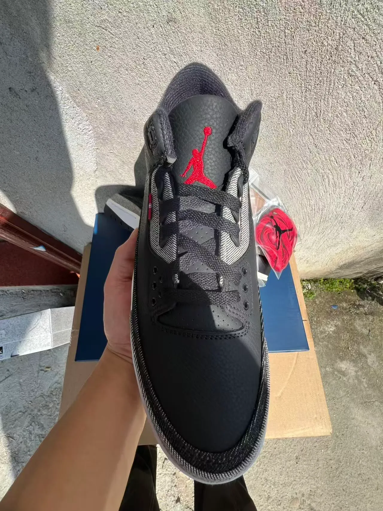 Air Jordan 3 Negro Gris Impresión Elefante Zapatos de Baloncesto 3