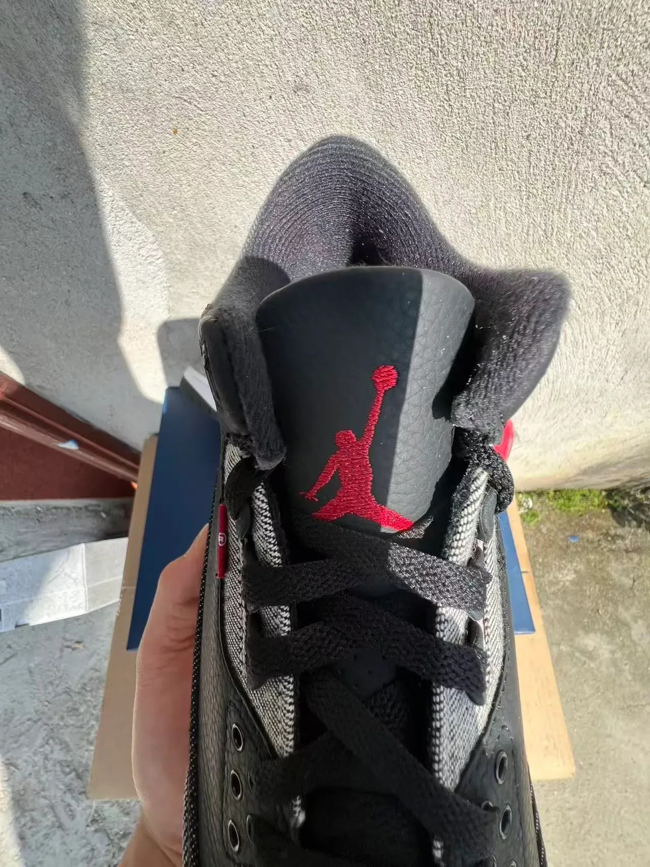 Air Jordan 3 Negro Gris Impresión Elefante Zapatos de Baloncesto 4