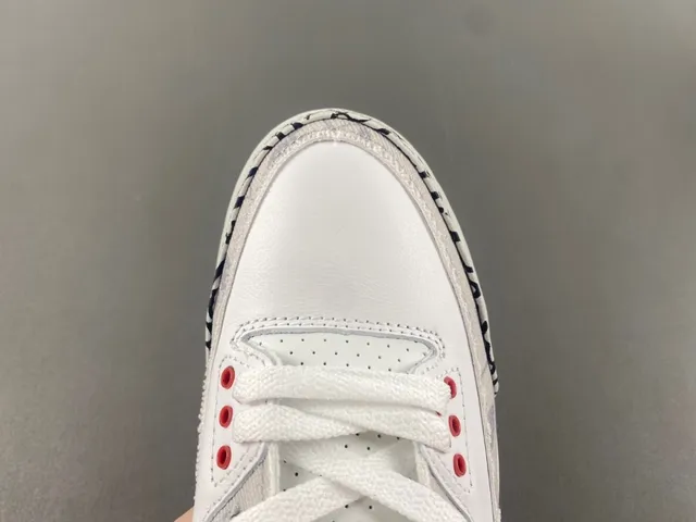 Tênis de basquete Air Jordan 3 Elephant Print branco e rosa 5