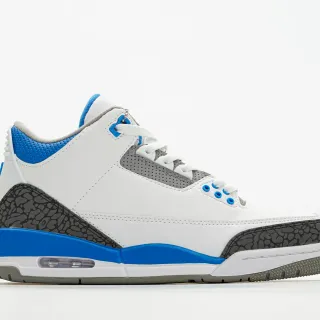 Air Jordan 3 सफेद सीमेंट नीला बास्केटबॉल जूते