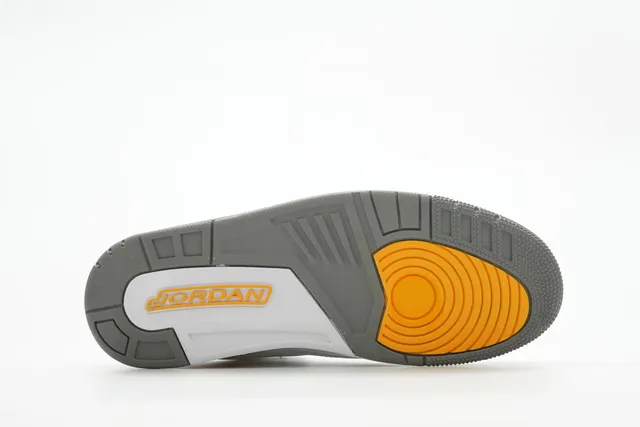 Air Jordan 3 সাদা সিমেন্ট হলুদ বাস্কেটবল জুতো 8