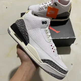 Air Jordan 3 सफ़ेद एलिफ़ेंट प्रिंट बास्केटबॉल जूते