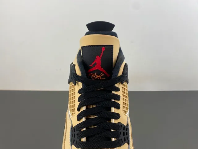 Air Jordan 4 বেইজ কালো লাল বাস্কেটবল জুতা 6