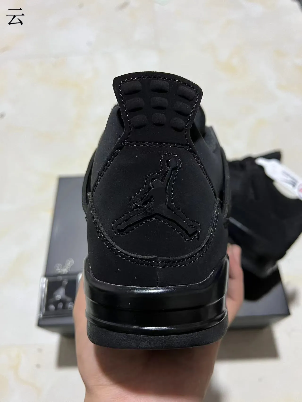 Air Jordan 4 কালো বাস্কেটবল জুতো 7