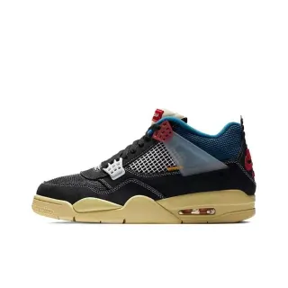 Tênis de basquete Air Jordan 4 preto azul vermelho sola de borracha