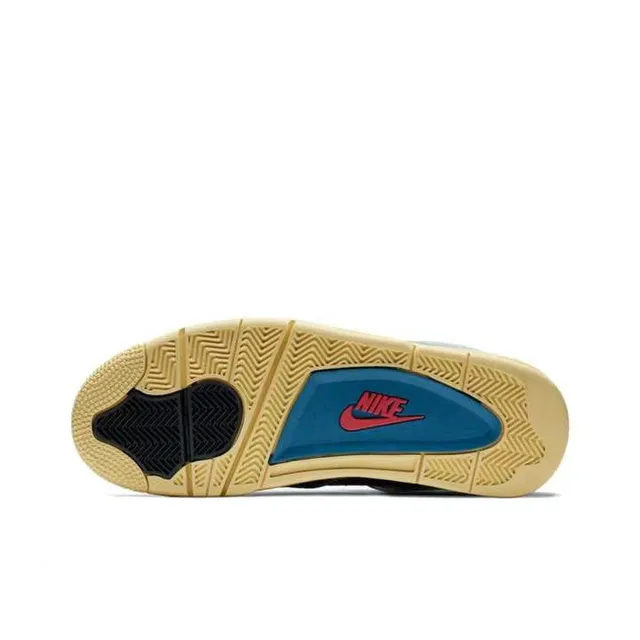 Chaussures de basketball Air Jordan 4 noir bleu rouge semelle gomme 2