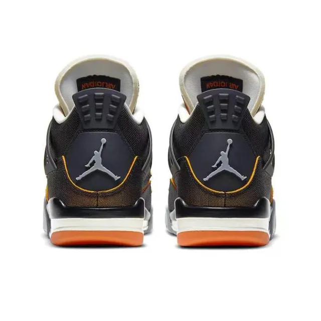 Air Jordan 4 কালো কমলা বাস্কেটবল জুতা 3