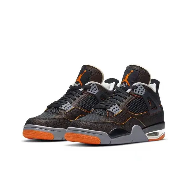 Air Jordan 4 কালো কমলা বাস্কেটবল জুতা 5