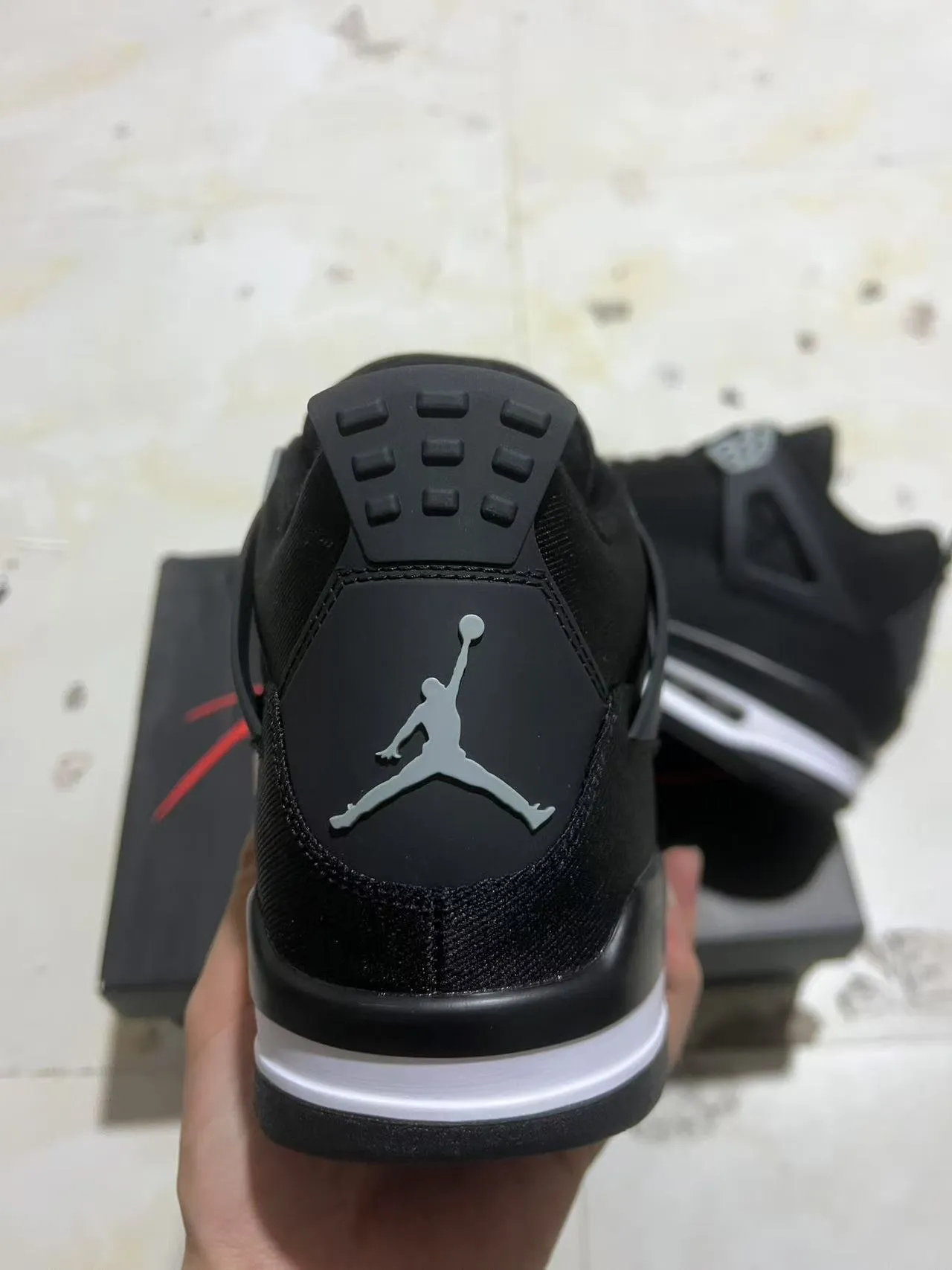 Air Jordan 4 Black White Cool Gray Basketball Shoes 8