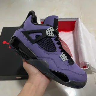 Air Jordan 4 बैंगनी साबर हाई-टॉप बास्केटबॉल जूते