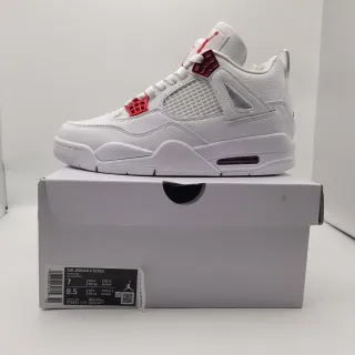 Air Jordan 4 Retro White/Red tênis de basquete