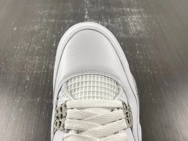 Tênis de basquete Air Jordan 4 branco cinza vermelho 16