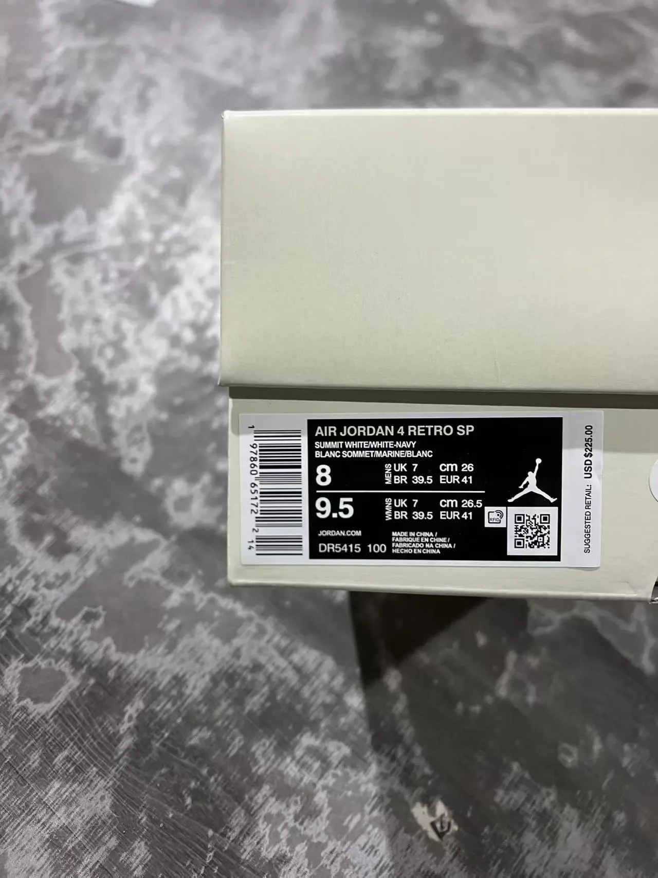 إير جوردان 4 White Navy Gum أحذية كرة السلة 10