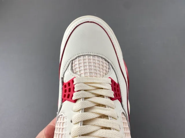 Air Jordan 4 सफेद लाल बास्केटबॉल जूते 5