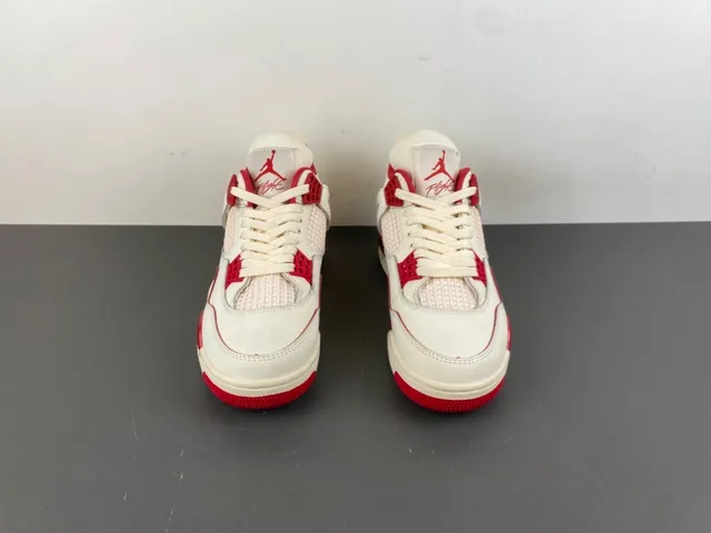 Air Jordan 4 सफेद लाल बास्केटबॉल जूते 11