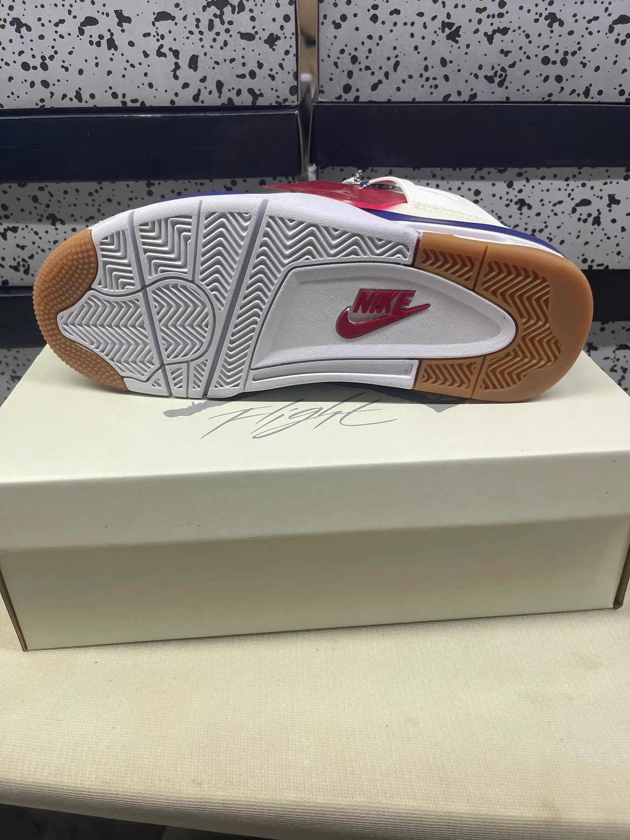 Air Jordan 4 সাদা রয়েল নীল বাস্কেটবল জুতো 3