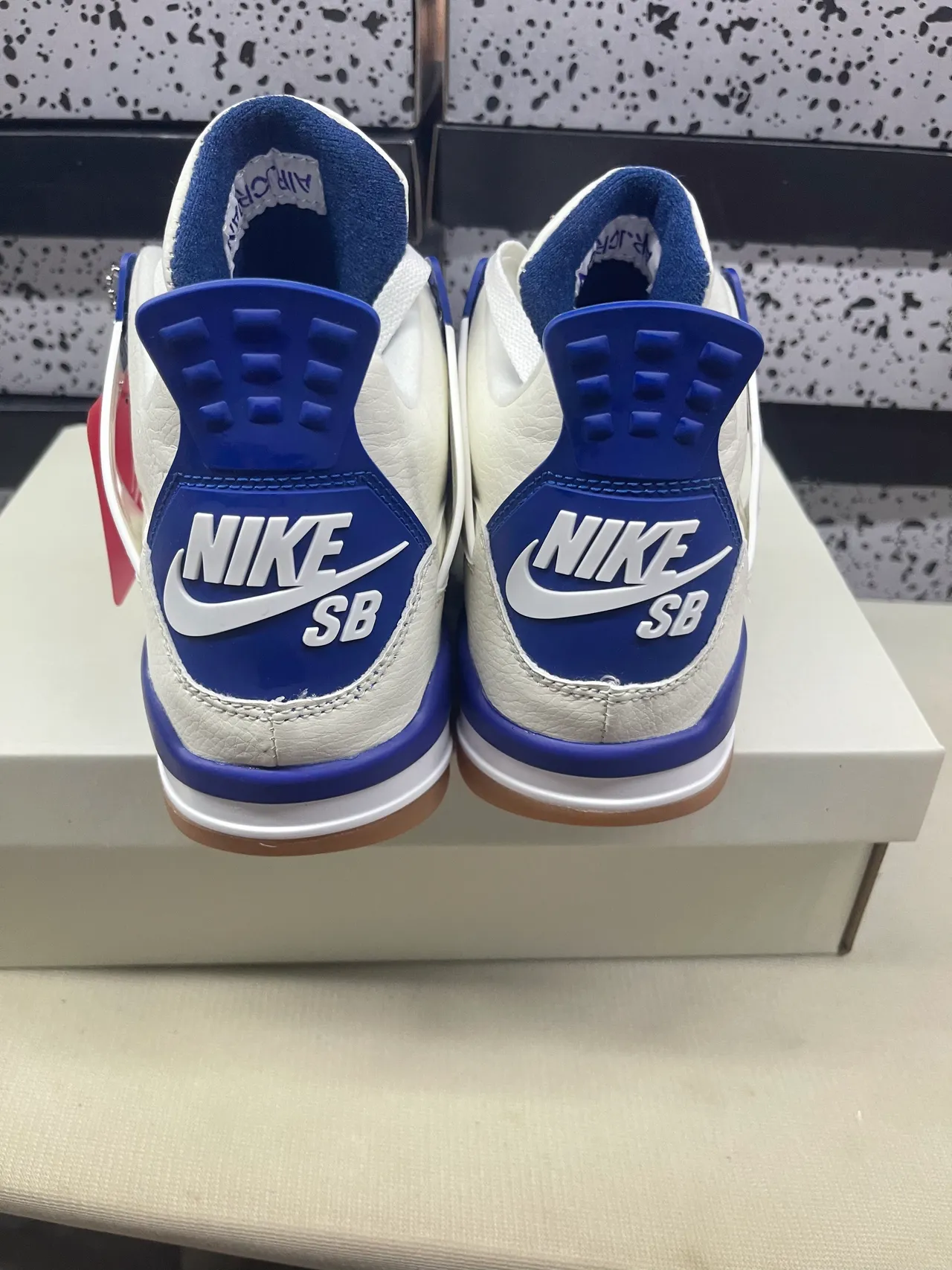 Air Jordan 4 সাদা রয়েল নীল বাস্কেটবল জুতো 6