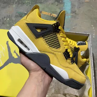 Zapatillas de baloncesto Air Jordan 4 amarillo negro blanco