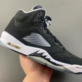 Air Jordan 5 ब्लैक व्हाइट स्वेड बास्केटबॉल जूते