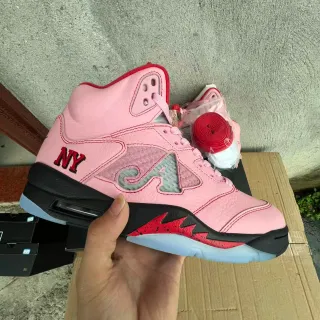 Tênis de basquete Air Jordan 5 Rosa Preto Vermelho NY