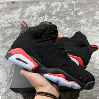 Air Jordan 6 काले लाल बर्फ बास्केटबॉल जूते
