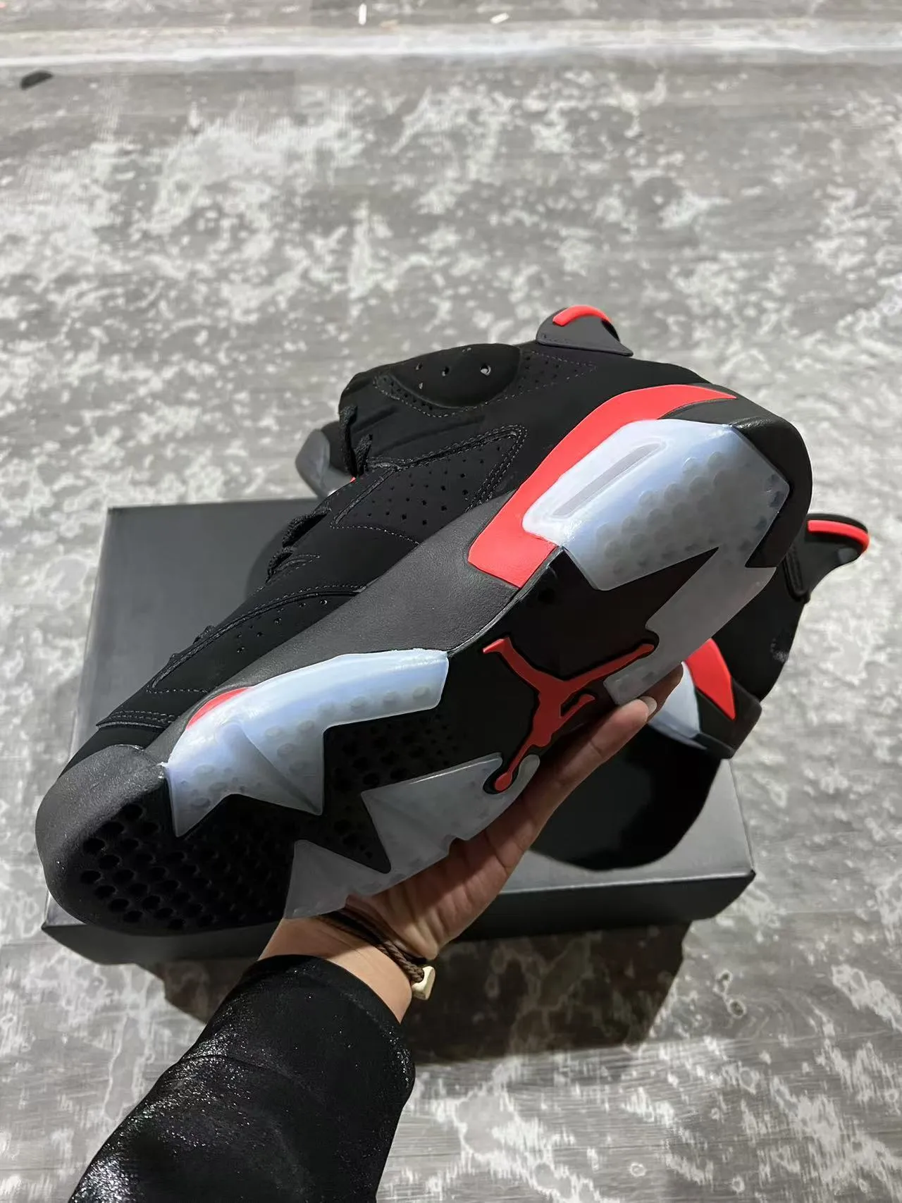 Zapatillas de baloncesto Air Jordan 6 negro rojo hielo 6