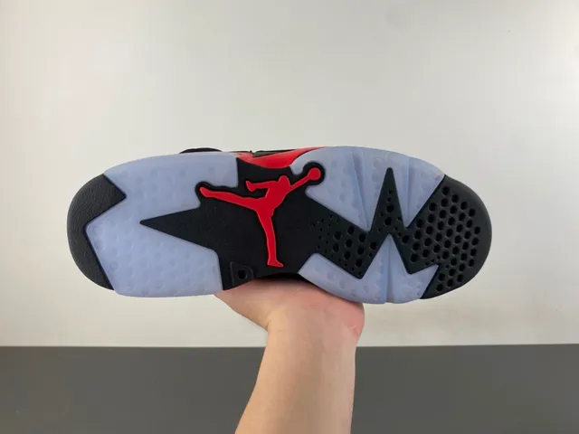 Tênis de basquete Air Jordan 6 preto vermelho branco 9