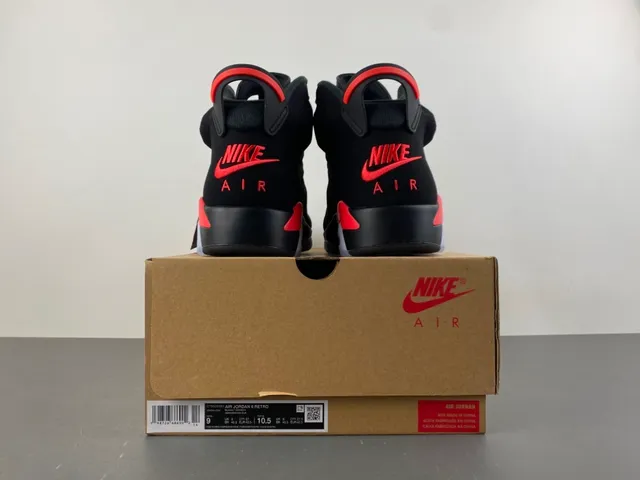 Tênis de basquete Air Jordan 6 preto vermelho branco 17