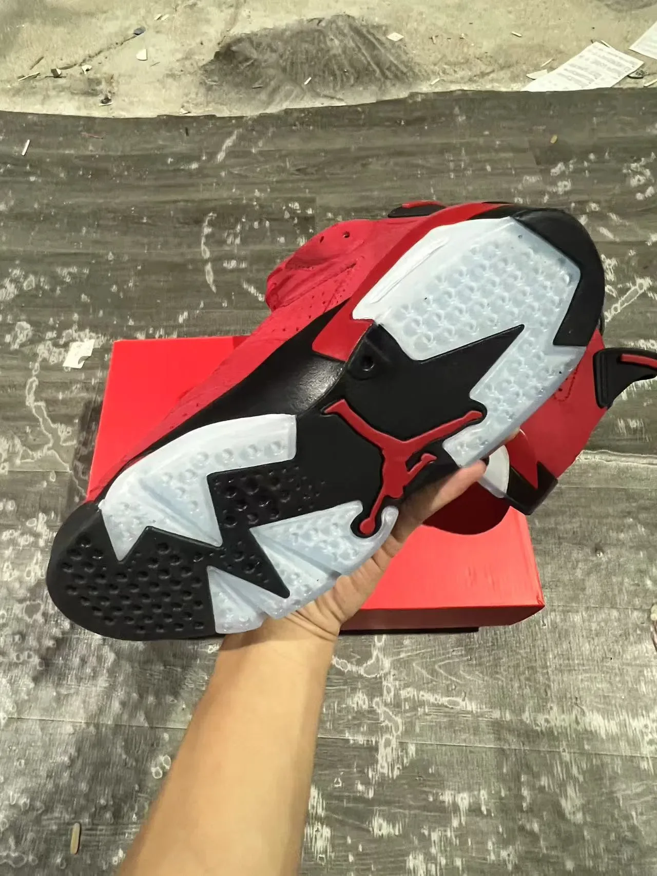 Air Jordan 6 लाल काला सफेद बास्केटबॉल जूते 6
