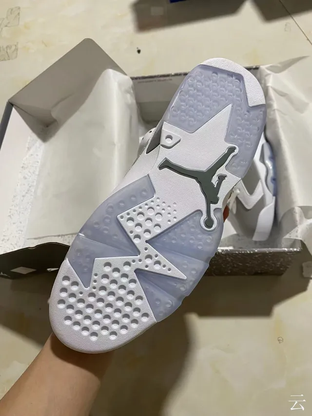 Air Jordan 6 Zapatos de baloncesto blanco gris 5