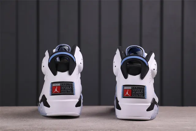 Air Jordan 6 সাদা হালকা নীল কালো বাস্কেটবল জুতা 4