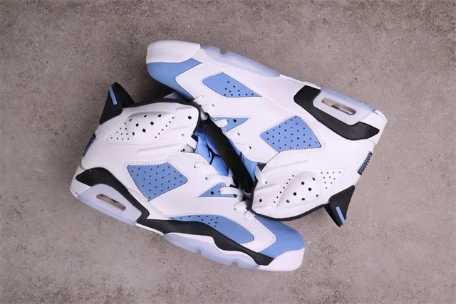 Air Jordan 6 সাদা হালকা নীল কালো বাস্কেটবল জুতা 5