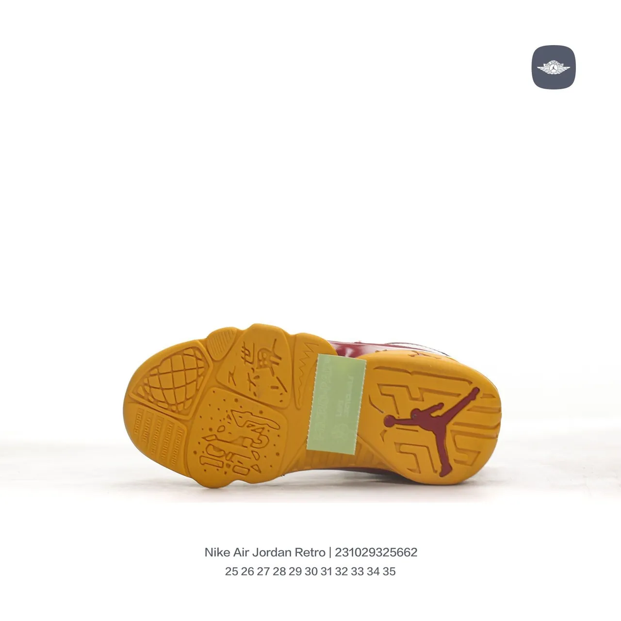 Tênis de basquete Air Jordan 9 Retro branco bordô amarelo 12