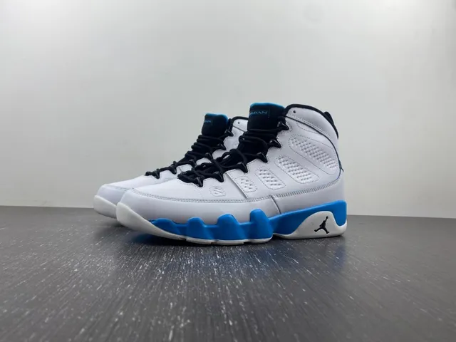 Air Jordan 9 Zapatillas de baloncesto blanco azul negro 2