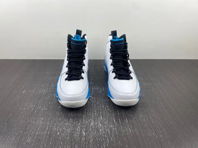 Air Jordan 9 Zapatillas de baloncesto blanco azul negro 3