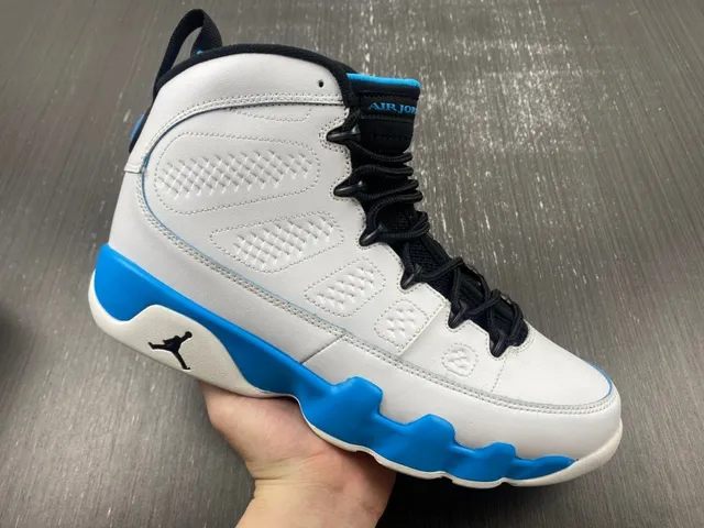 Air Jordan 9 Zapatillas de baloncesto blanco azul negro 4