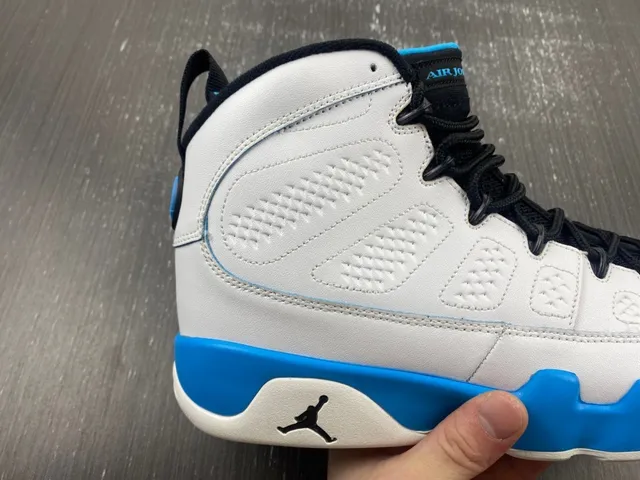 Air Jordan 9 Zapatillas de baloncesto blanco azul negro 5