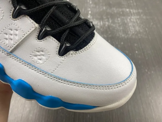 Air Jordan 9 Zapatillas de baloncesto blanco azul negro 6