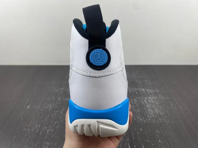 Air Jordan 9 Zapatillas de baloncesto blanco azul negro 7