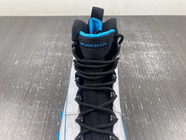 Air Jordan 9 Zapatillas de baloncesto blanco azul negro 8