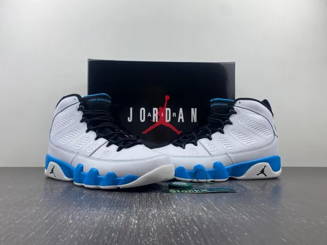 Air Jordan 9 Zapatillas de baloncesto blanco azul negro 13