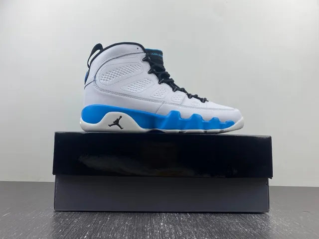 Air Jordan 9 Zapatillas de baloncesto blanco azul negro 16