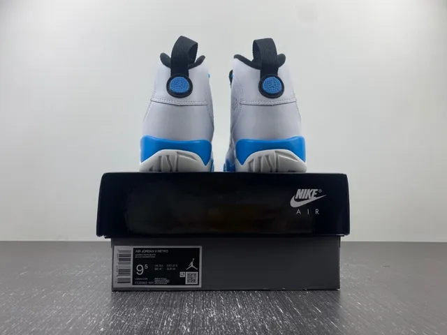 Air Jordan 9 Zapatillas de baloncesto blanco azul negro 17
