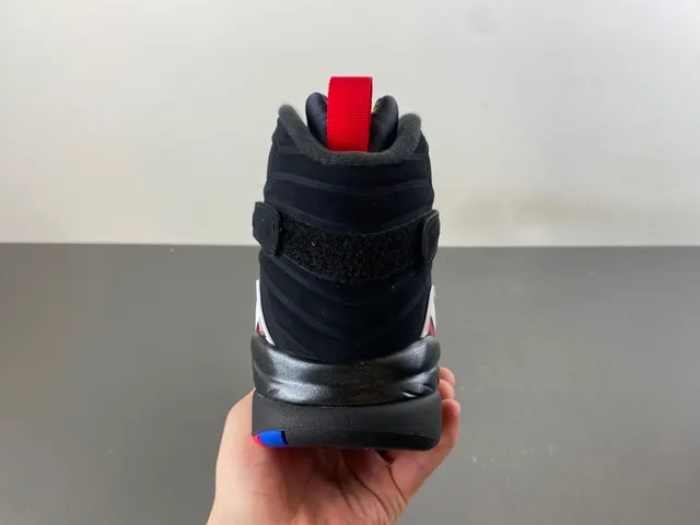 Air Jordan Chaussures de Basket Noir et Rouge Hautes à Sangle 4