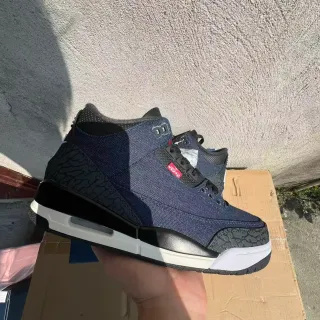 أحذية كرة السلة Air Jordan نافي بلاك هاي توب أعلى الجينز المُنسوج