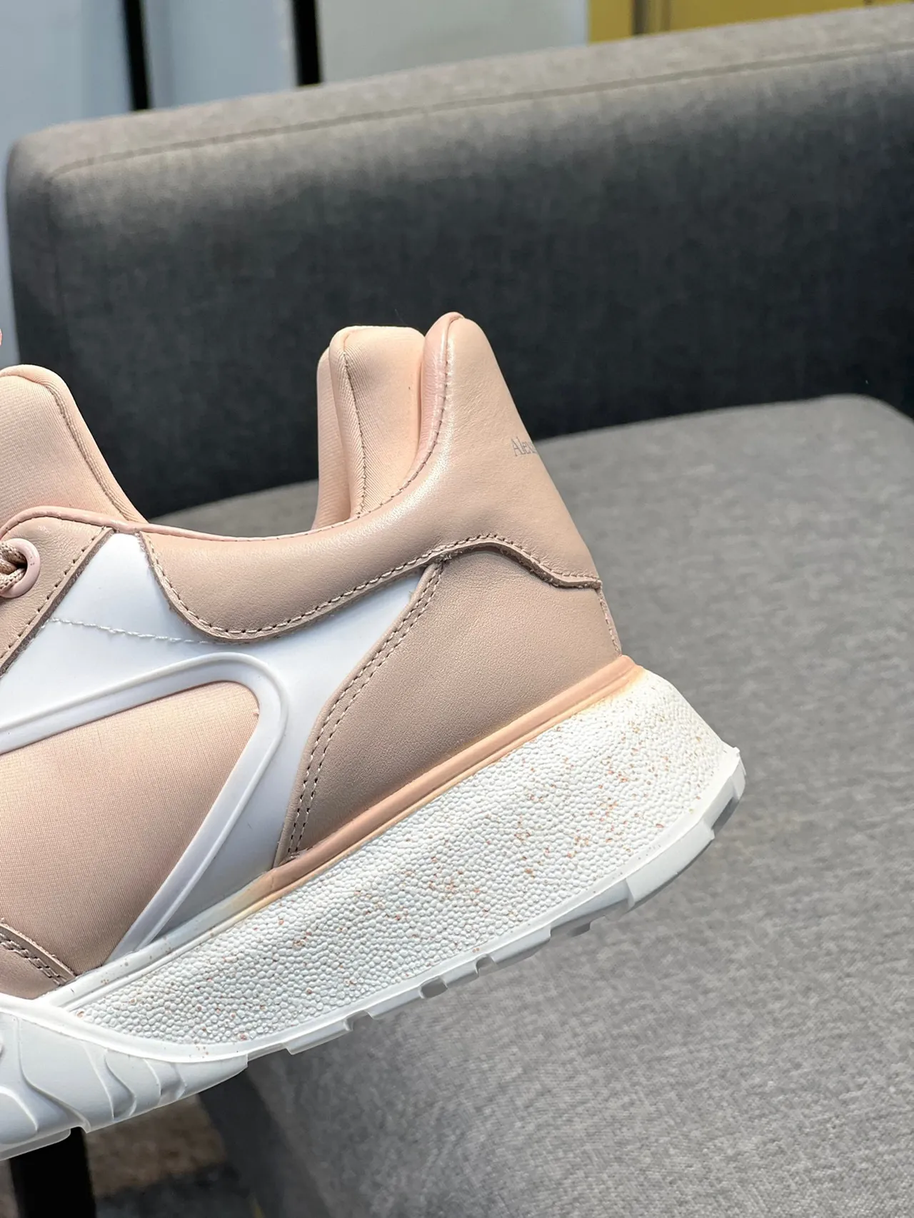 Alexander McQueen Oversized Sneaker Pale Pink White Lifestyle Sneakers 9