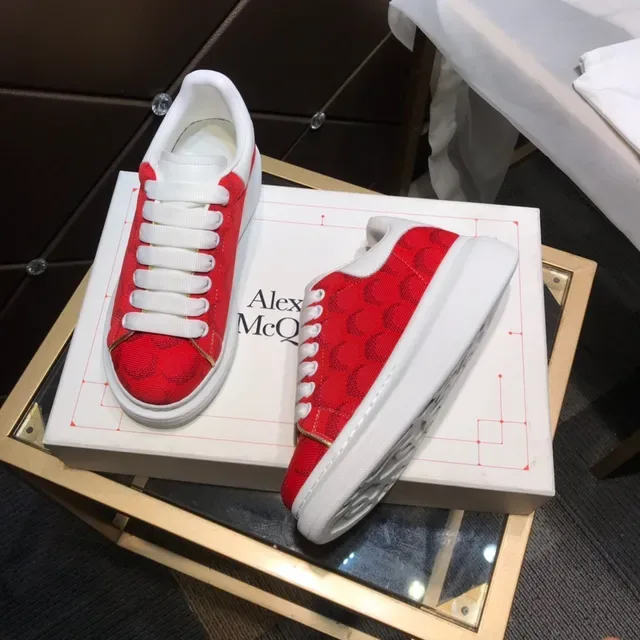 Alexander McQueen 超大号 红色提花 休闲运动鞋 8