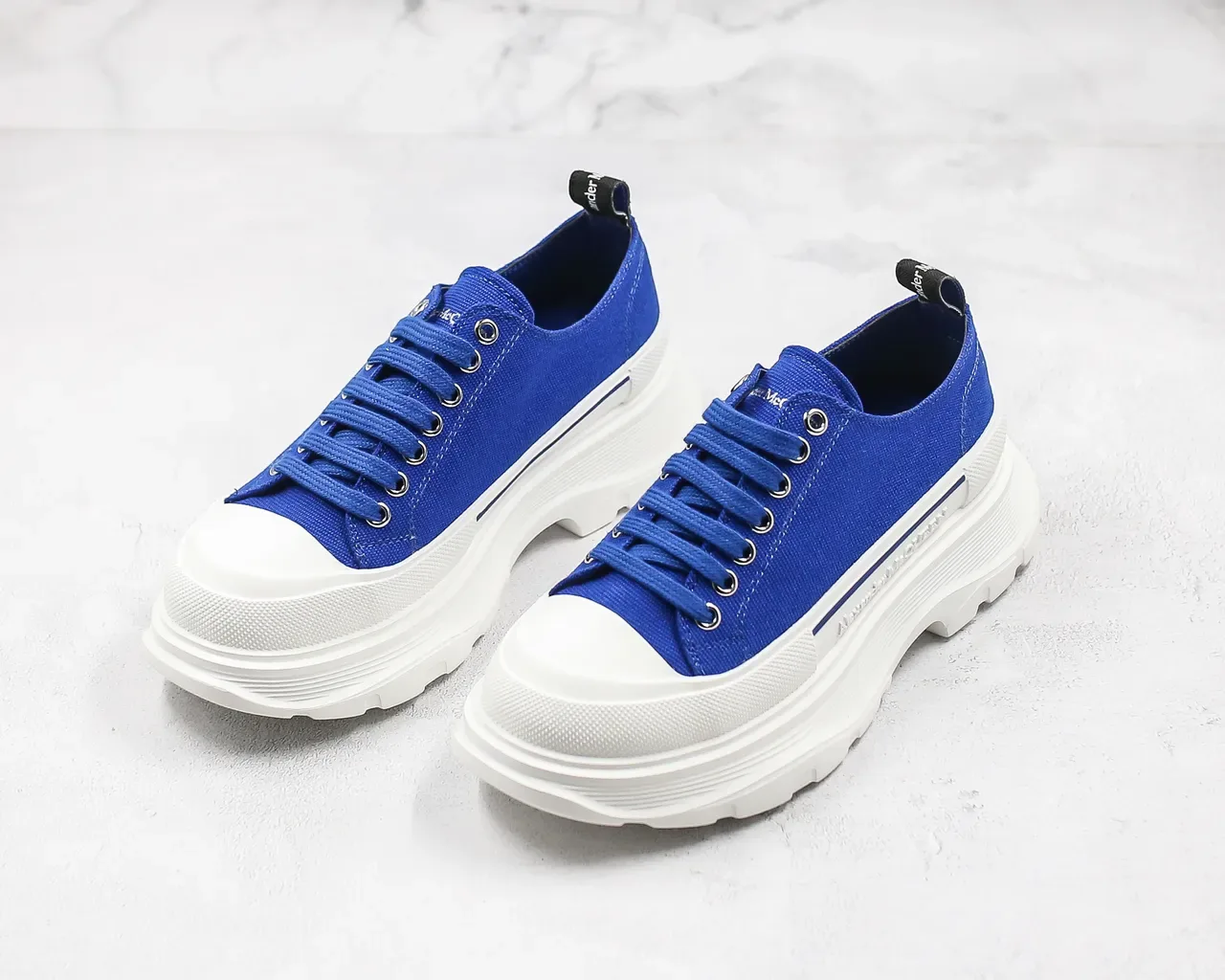 Alexander McQueen Oversized Sneaker Royal Blue White Lifestyle Sneakers 2