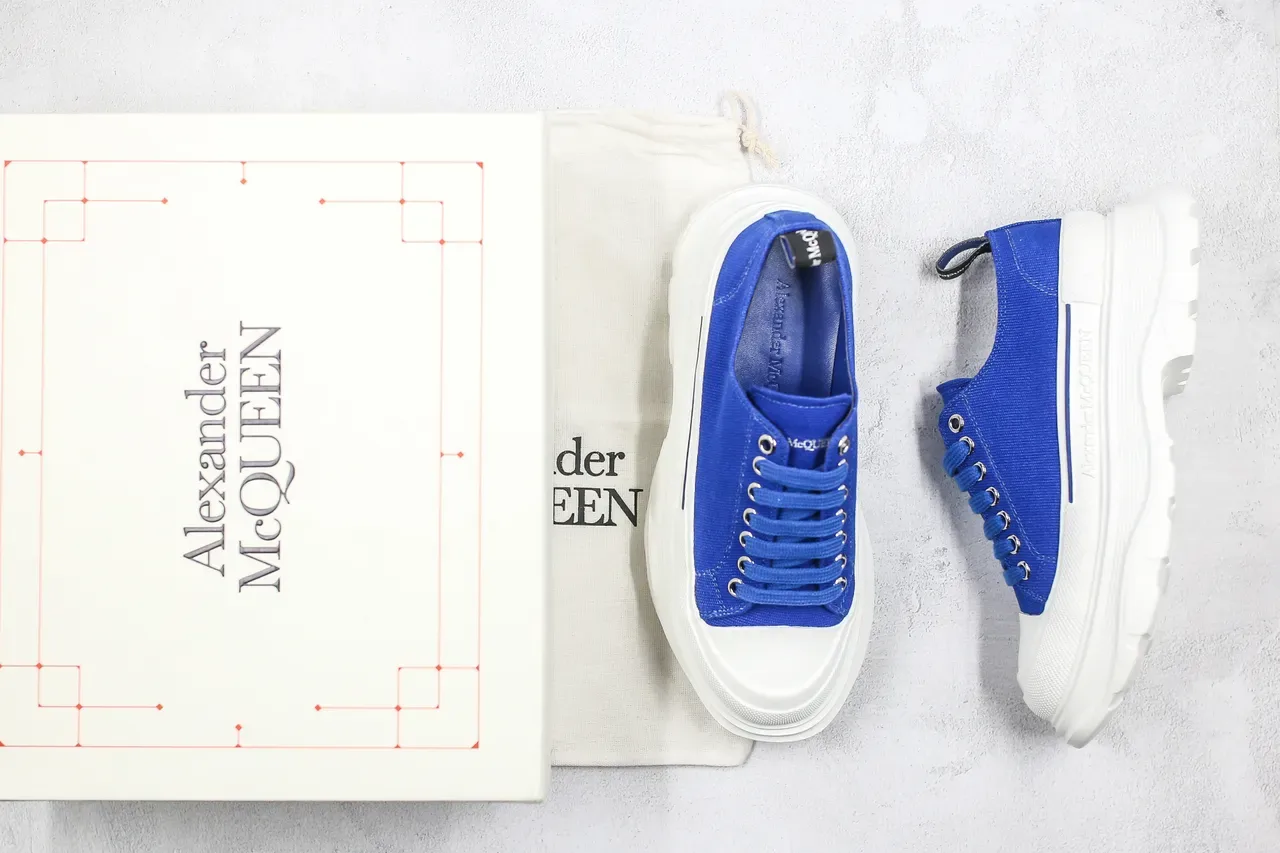 Alexander McQueen Oversized Sneaker Royal Blue White Lifestyle Sneakers 3